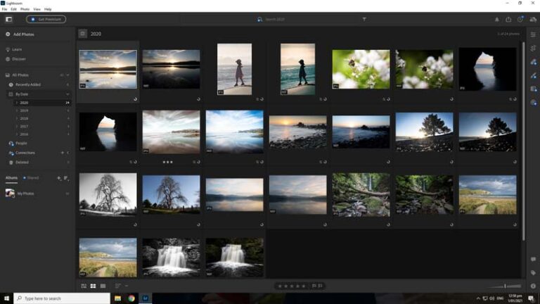 adobe lightroom free show package contents