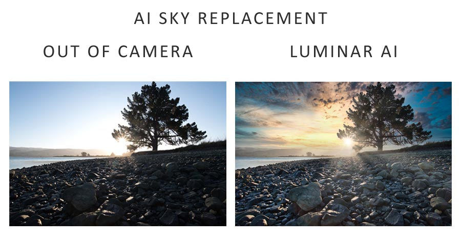 Luminar AI vs Luminar 4: Luminar AI Sky Replacement Tool
