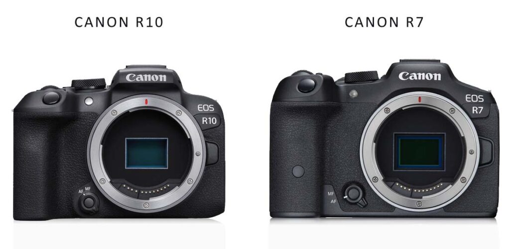 Canon R10 vs R7 Size