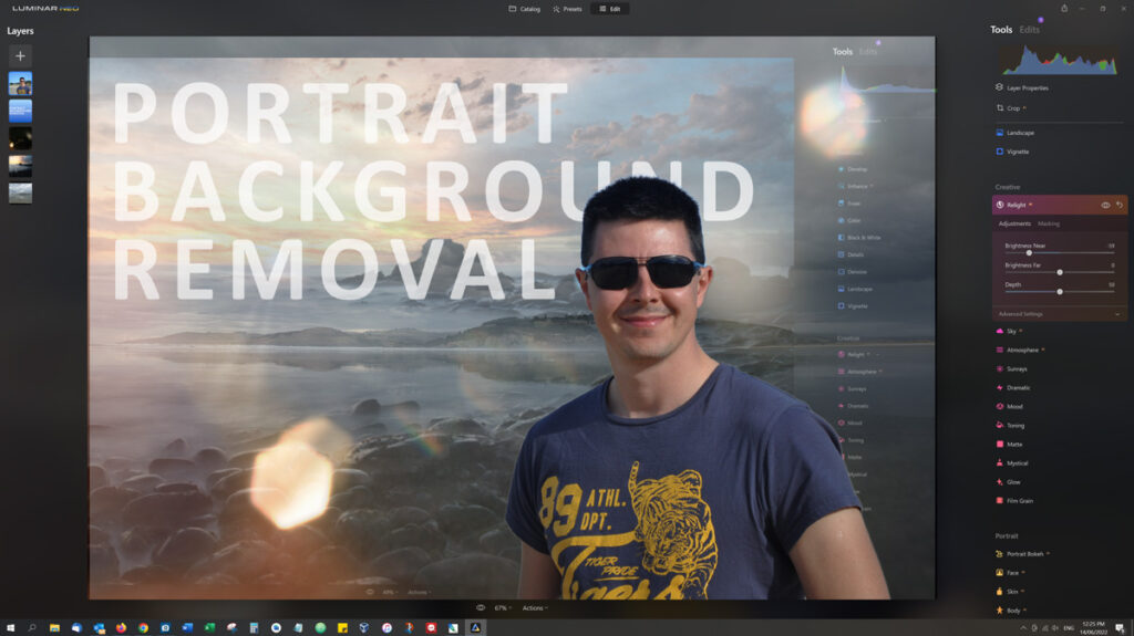 Portrait Background Removal AI with Luminar Neo • Silent Peak Photo