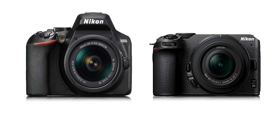 Nikon Z30 vs Nikon D3500 Front