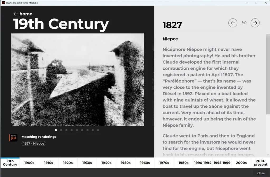 Exploring the time machine in DxO FilmPack 8