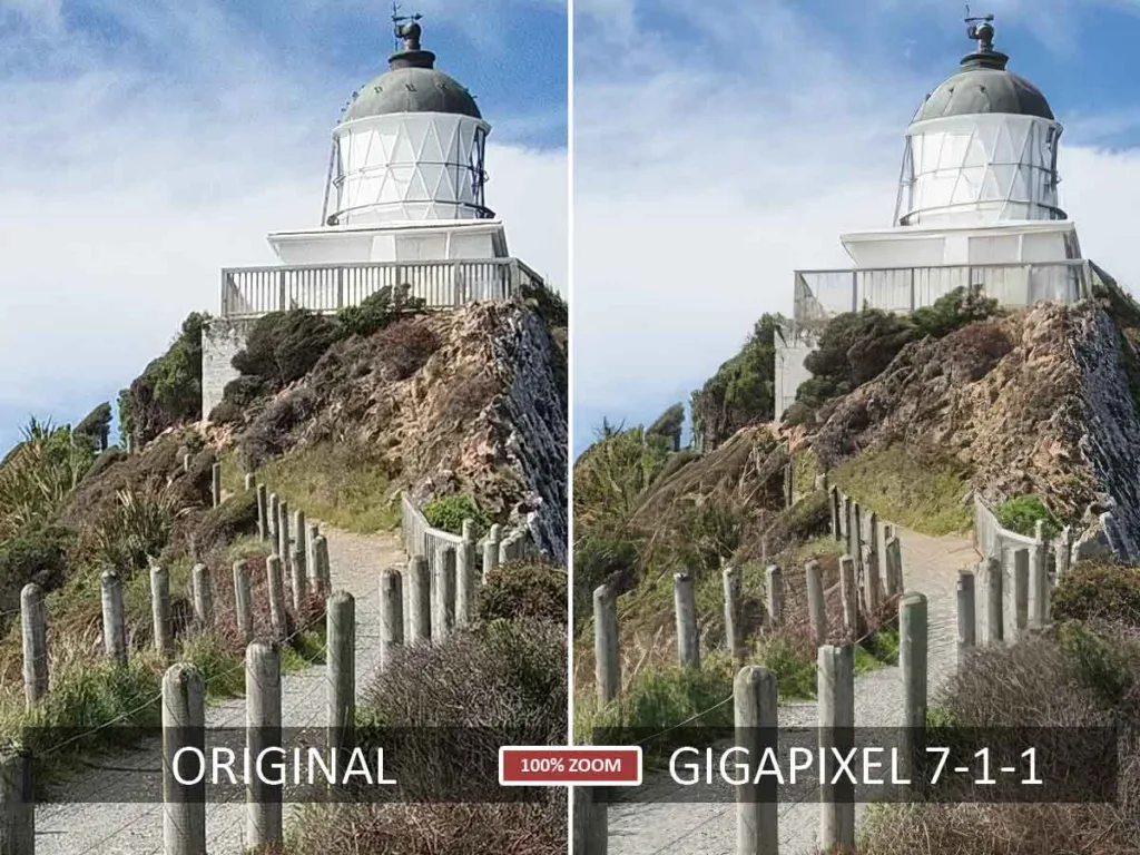 Gigapixel before and after upscale test