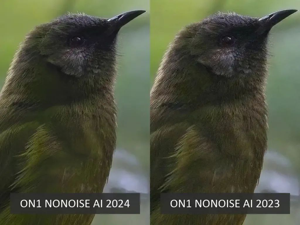 ON1 NoNoise AI vs ON1 NoNoise AI 2023 Noise Reduction Test