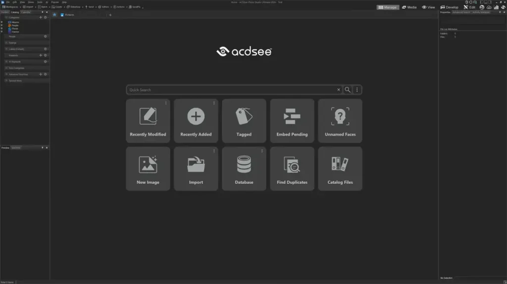 The new home tab in ACDSee Ultimate 2026