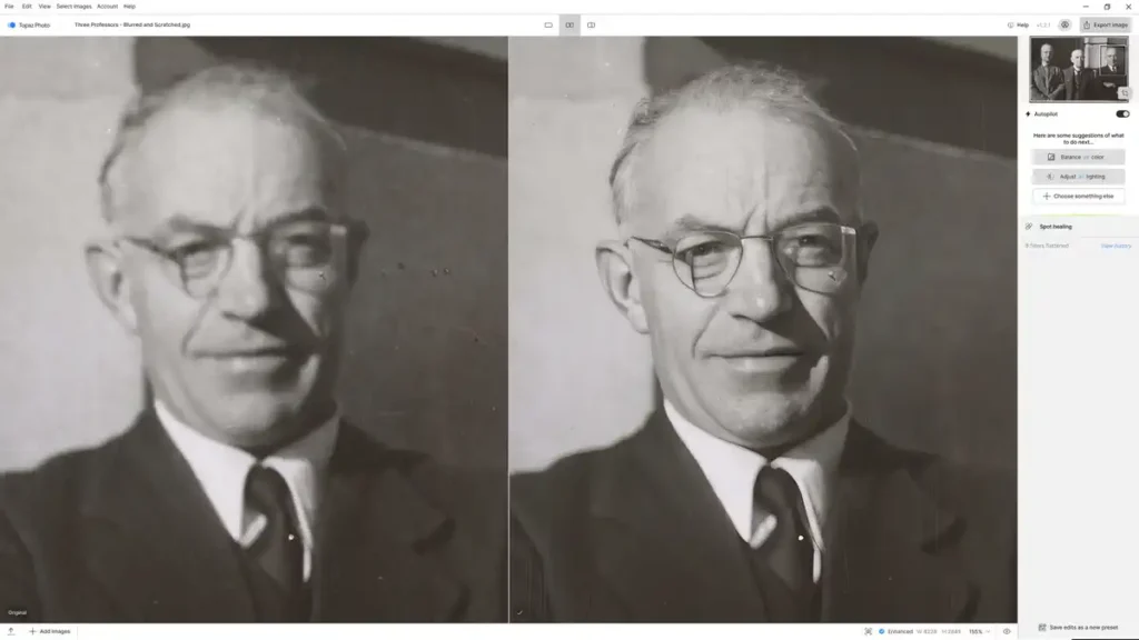 Dust and Scratch removal in Topaz Photo AI